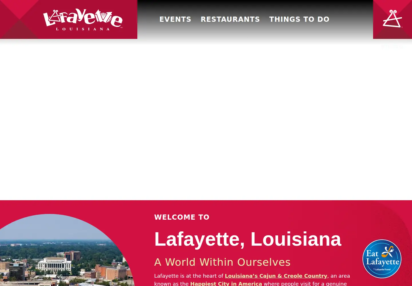 Screenshot of lafayettetravel.com