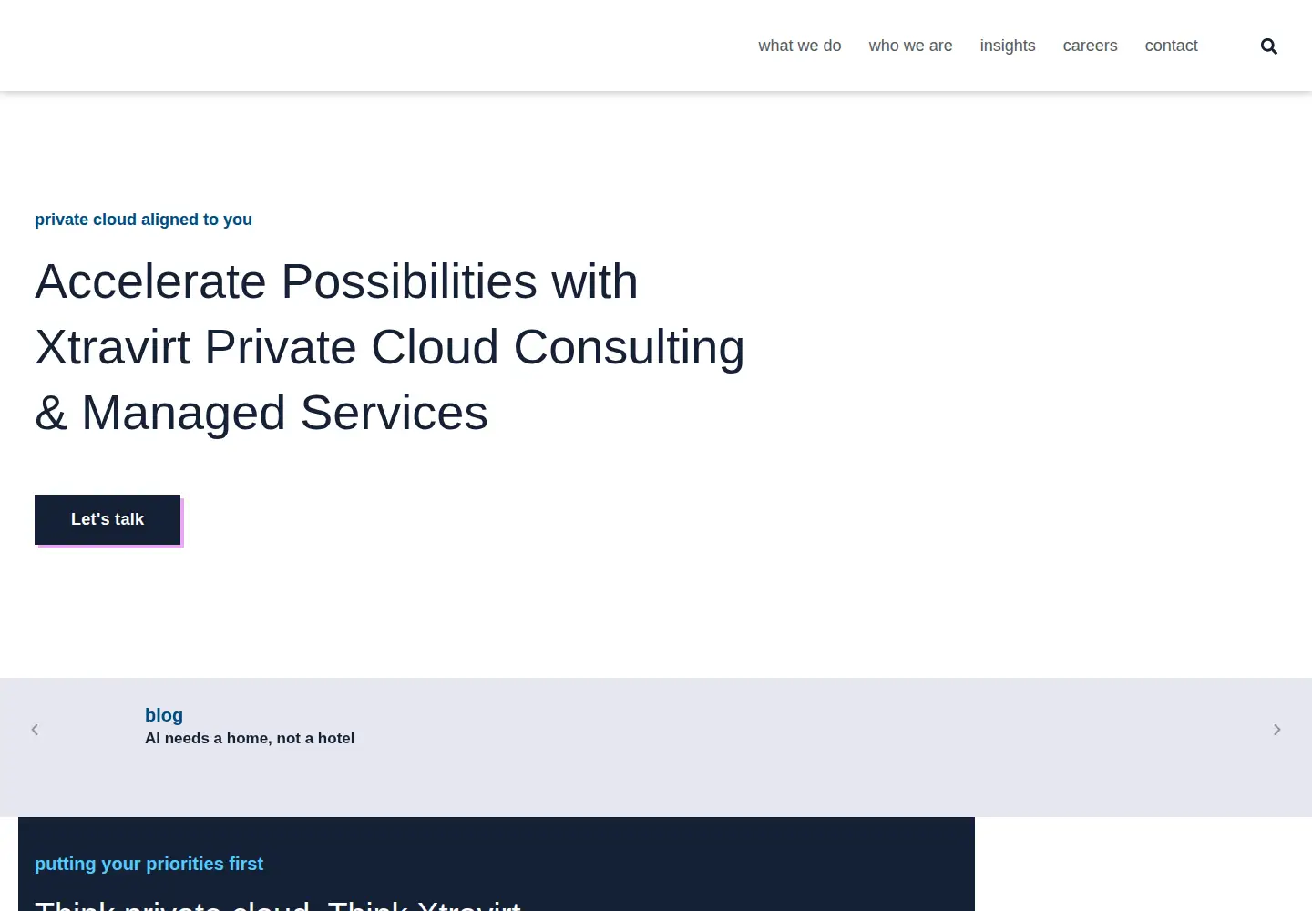 Screenshot of xtravirt.com