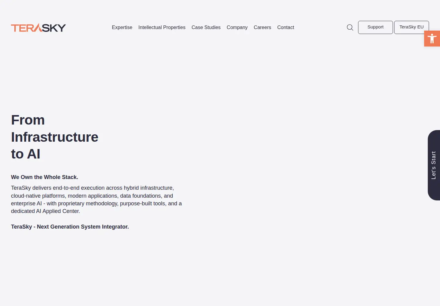 Screenshot of terasky.com
