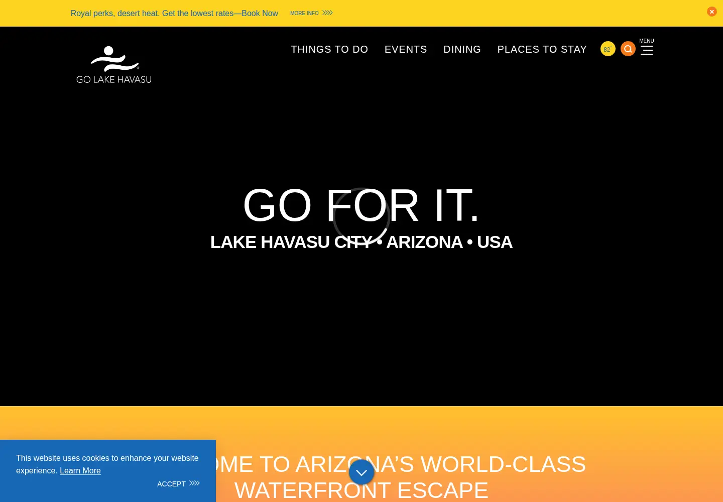 Screenshot of golakehavasu.com