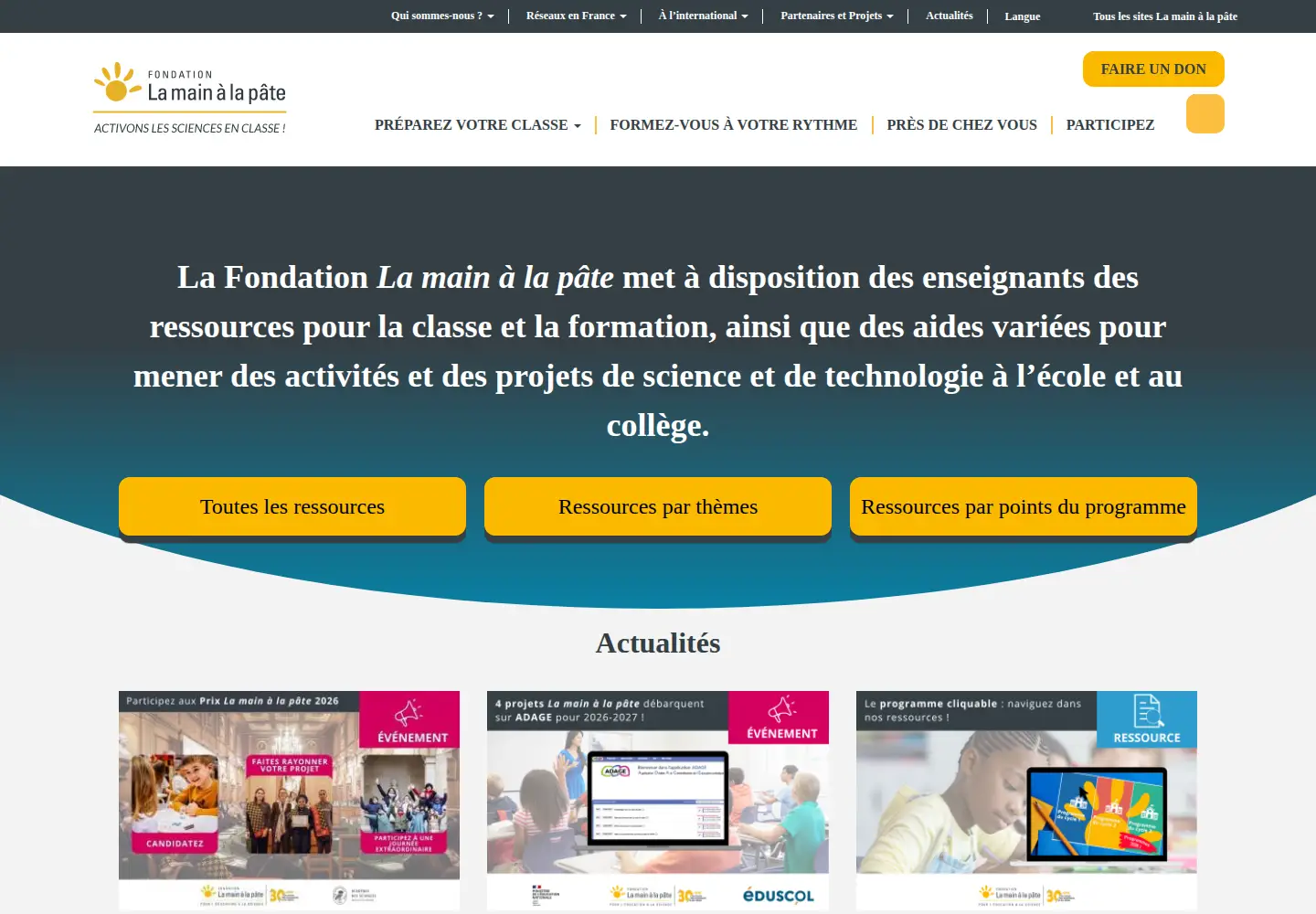 Screenshot of fondation-lamap.org