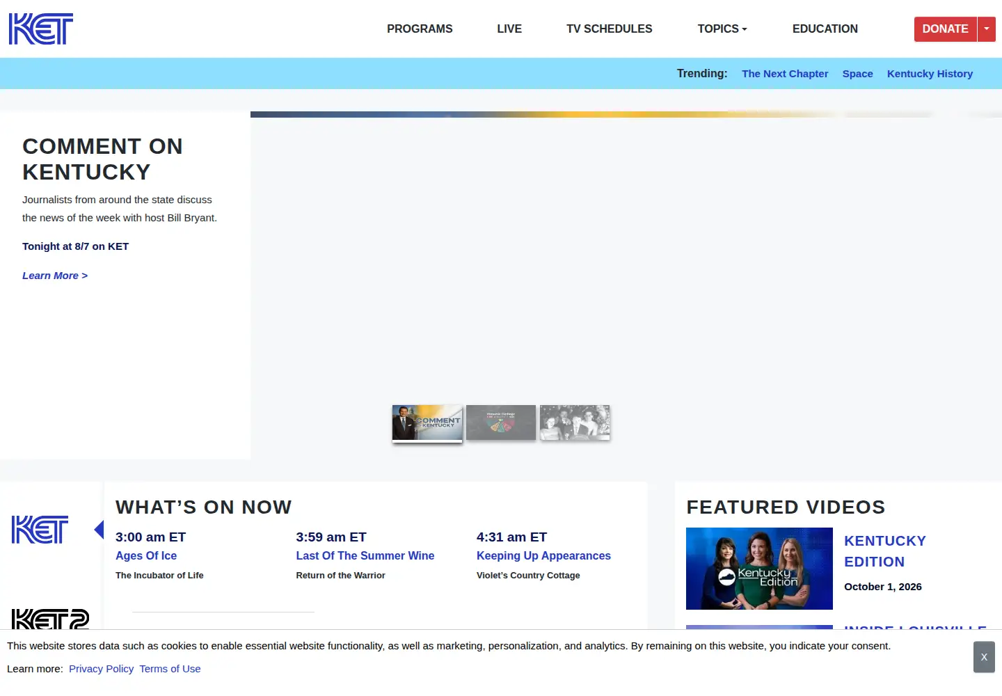 Screenshot of ket.org