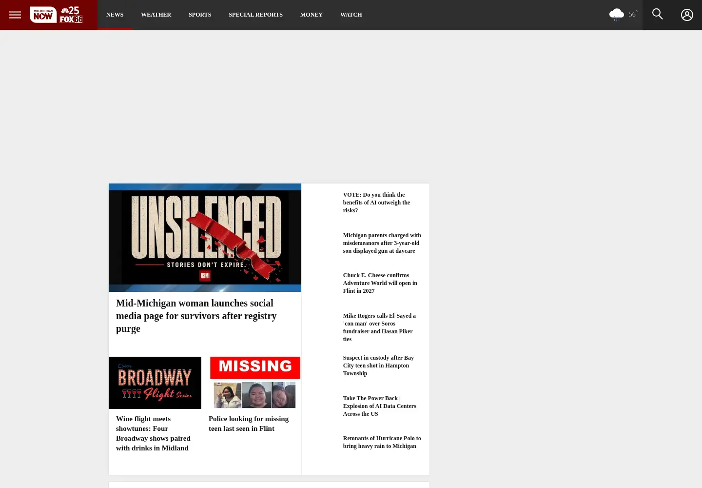 Screenshot of nbc25news.com