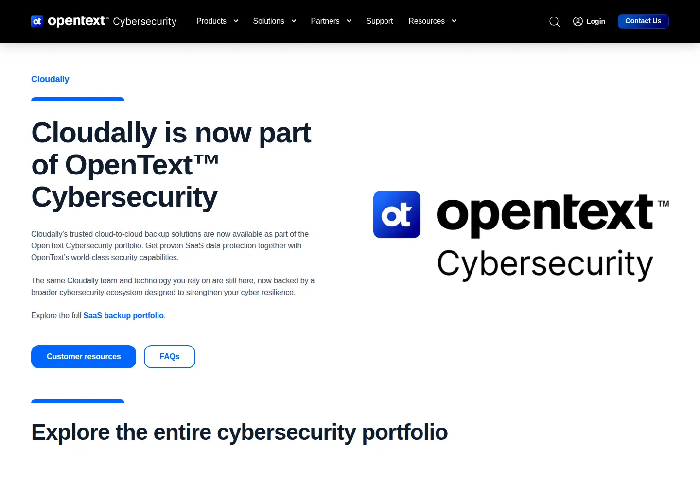 Screenshot of cloudally.com