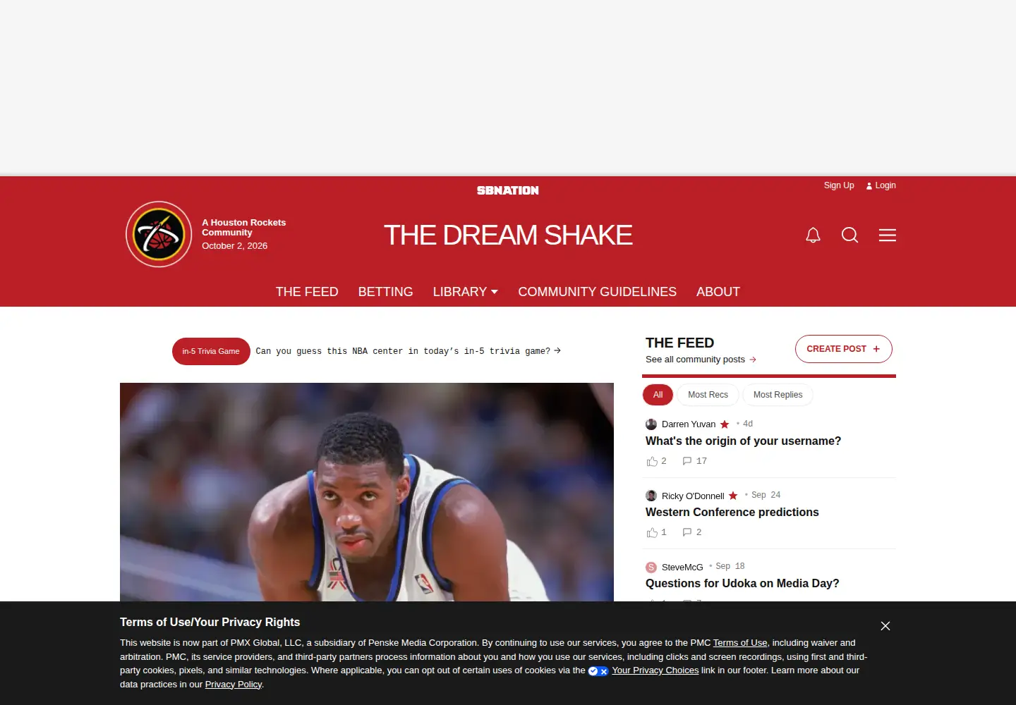 Screenshot of thedreamshake.com