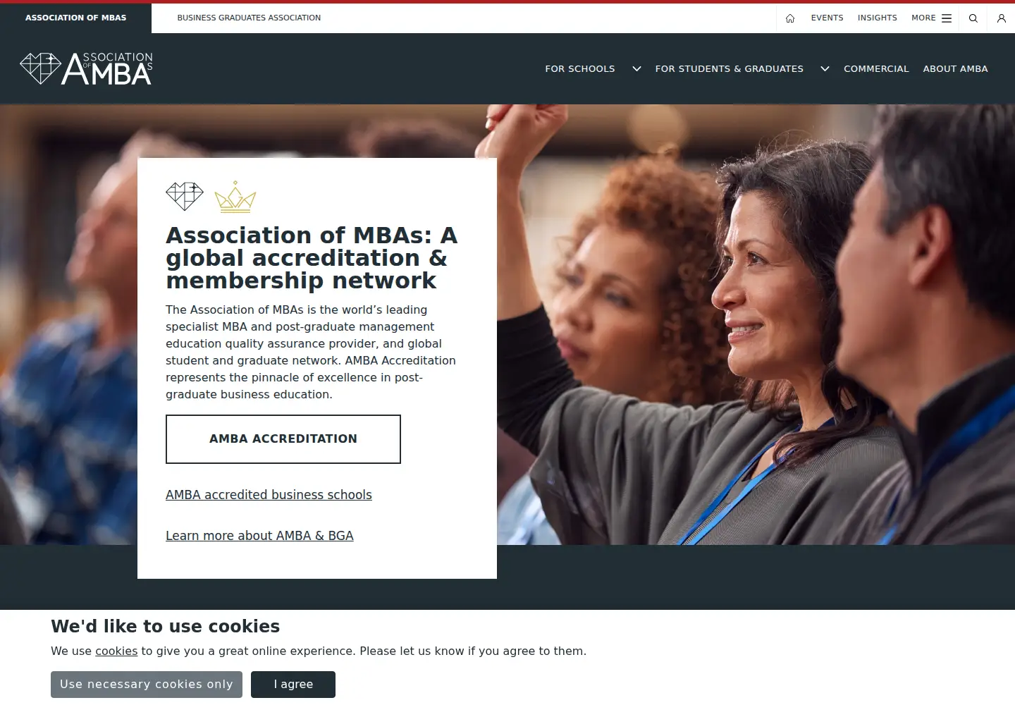 Screenshot of associationofmbas.com