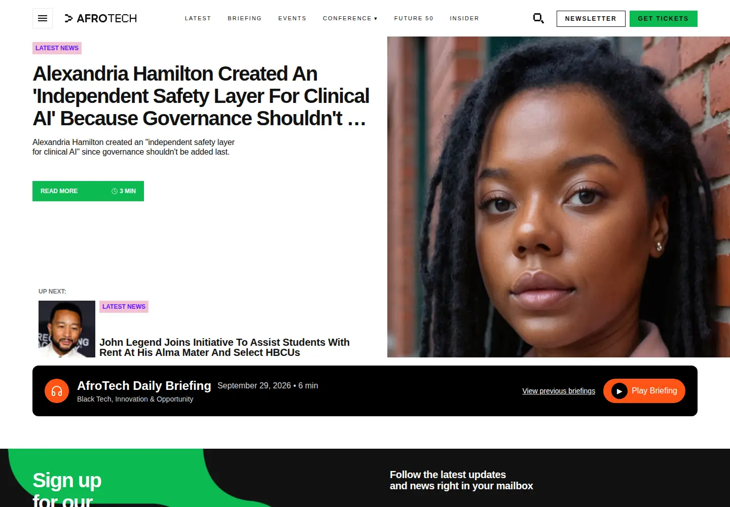 Screenshot of afrotech.com