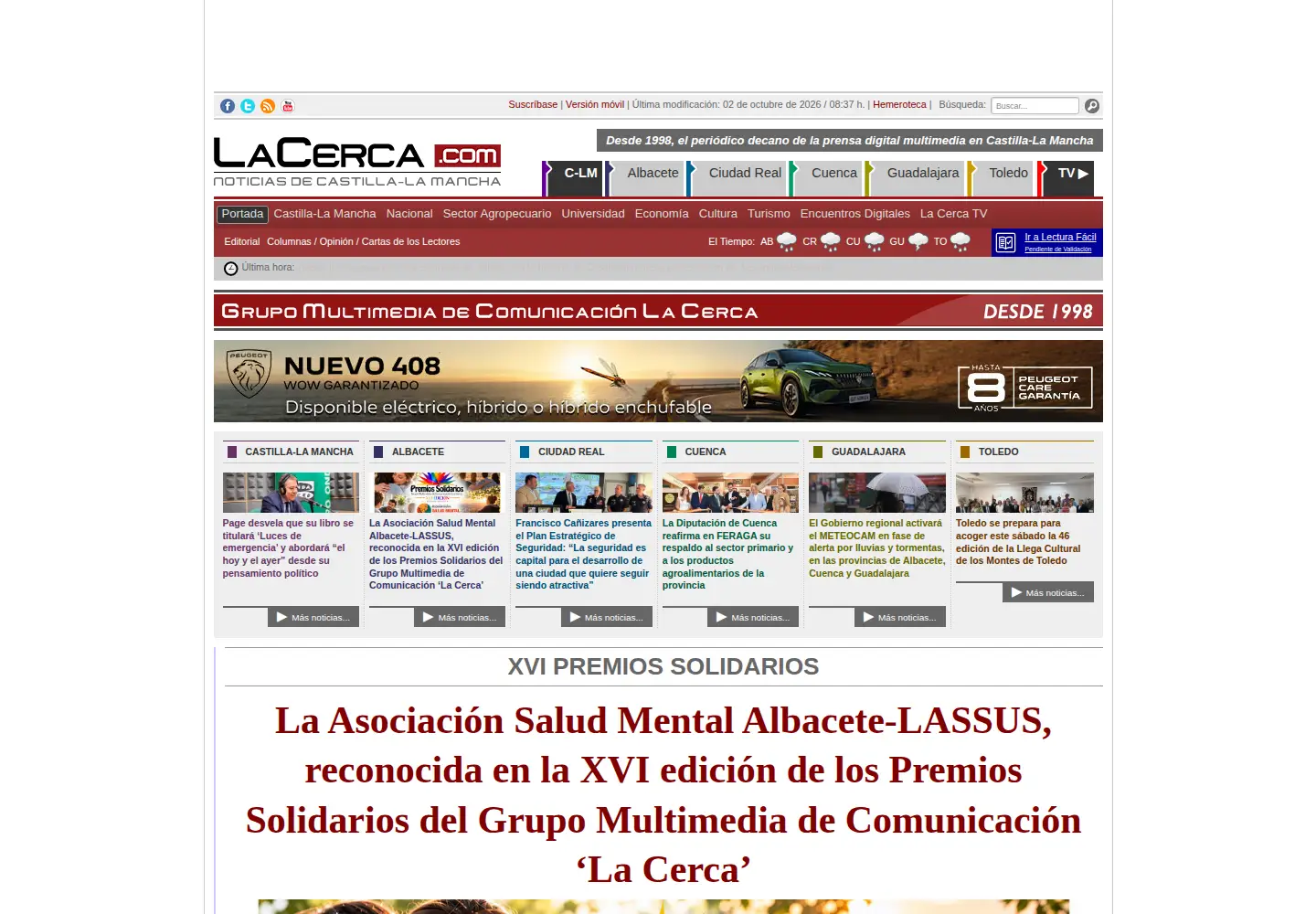 Screenshot of lacerca.com