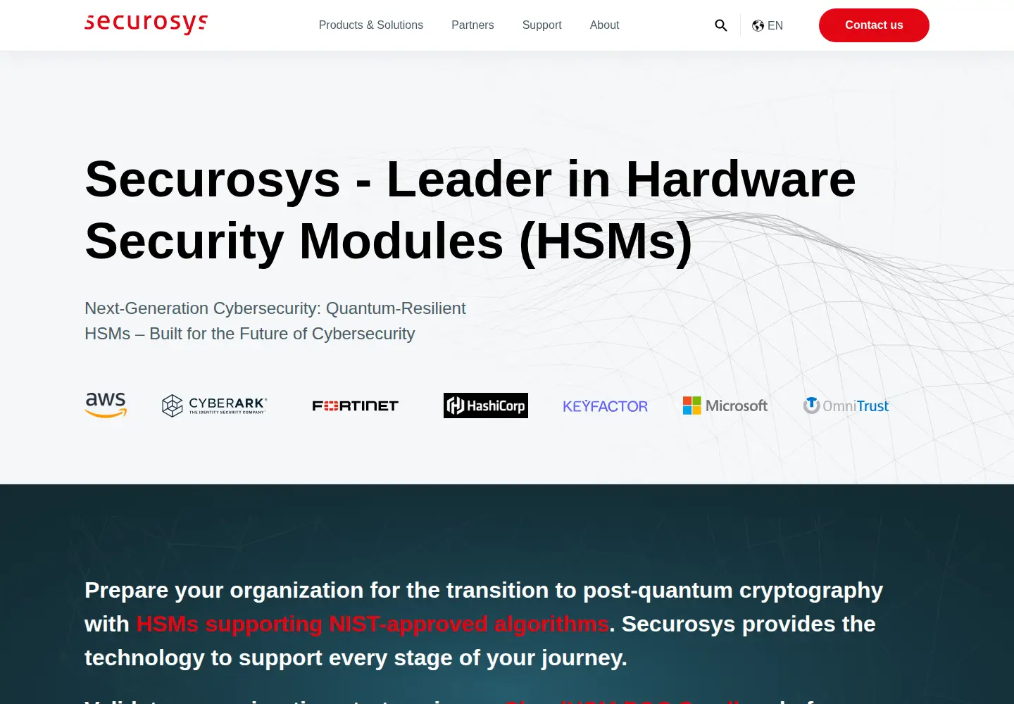 Screenshot of securosys.com