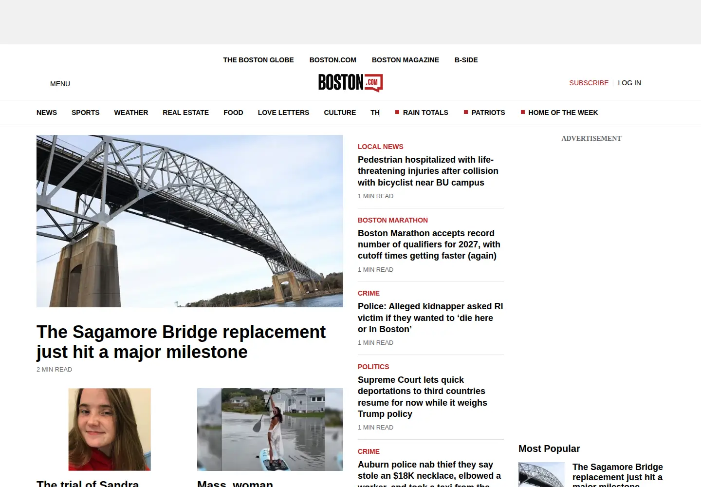 Screenshot of boston.com