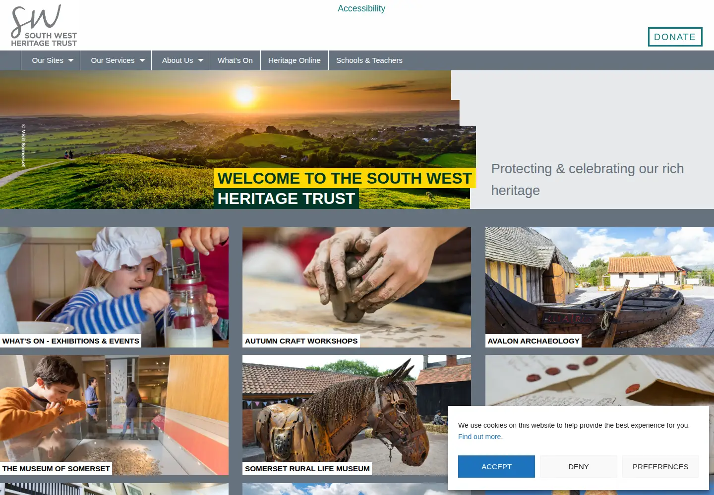 Screenshot of swheritage.org.uk