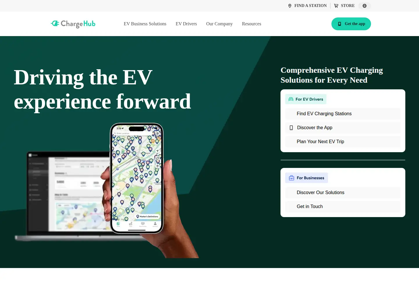 Screenshot of chargehub.com