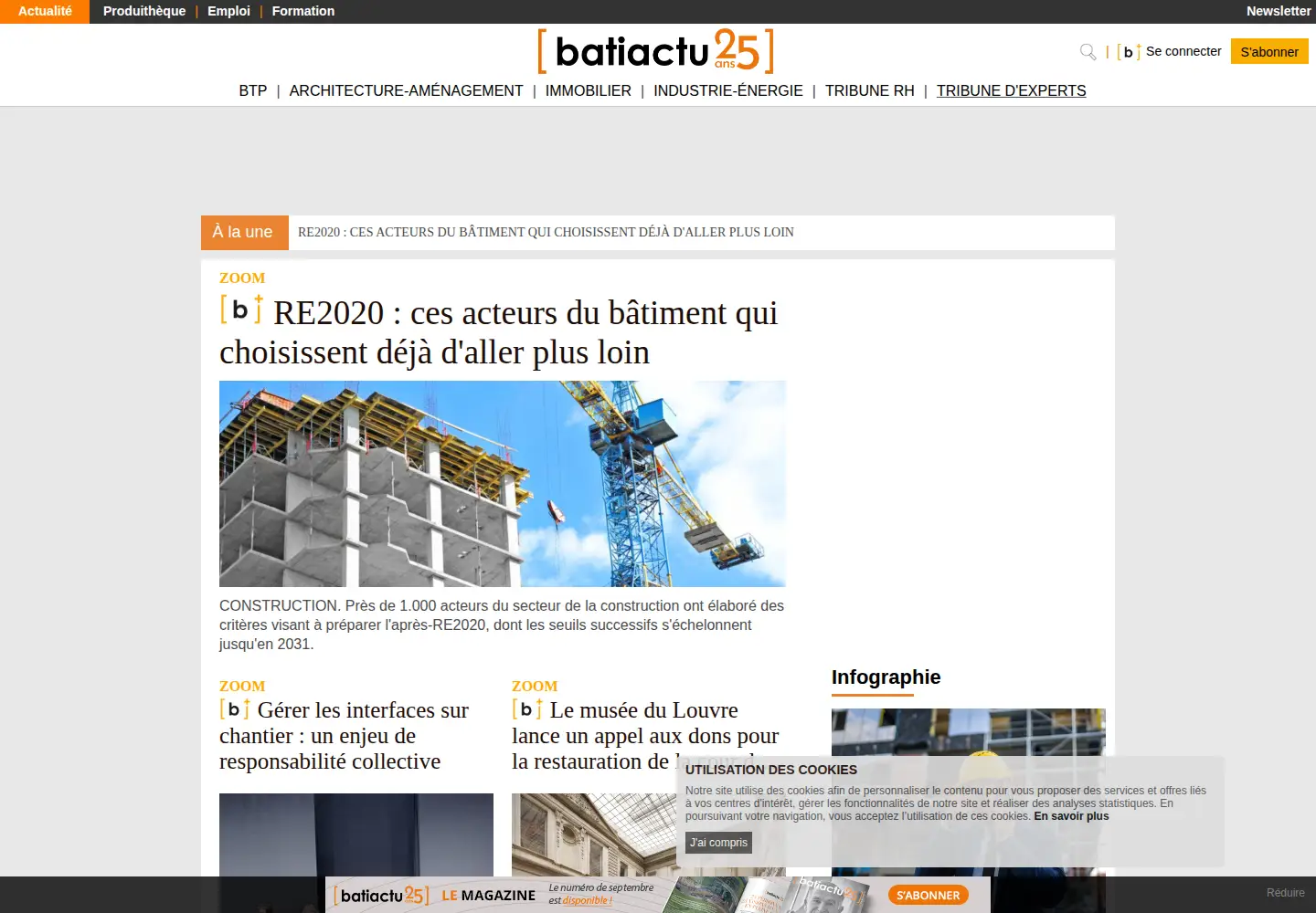 Screenshot of batiactu.com