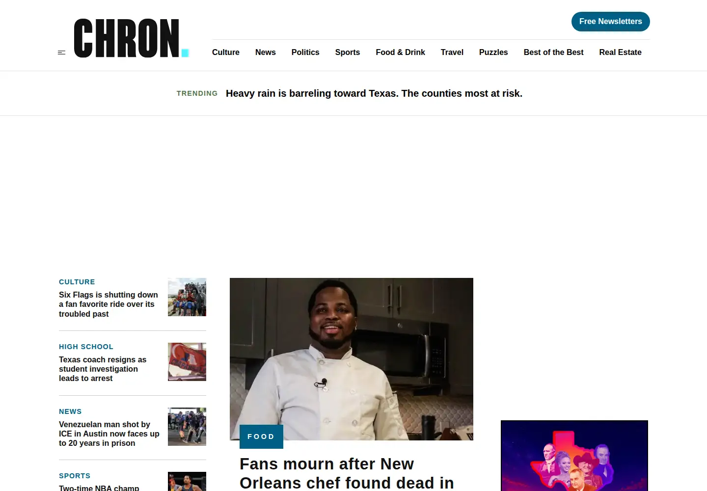 Screenshot of chron.com