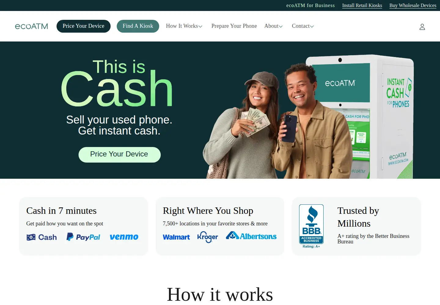 Screenshot of ecoatm.com