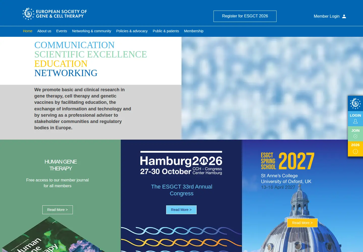 Screenshot of esgct.eu