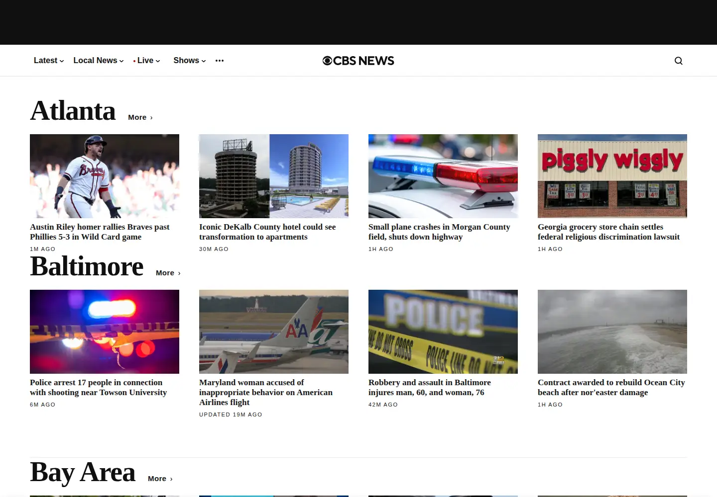 Screenshot of cbslocal.com