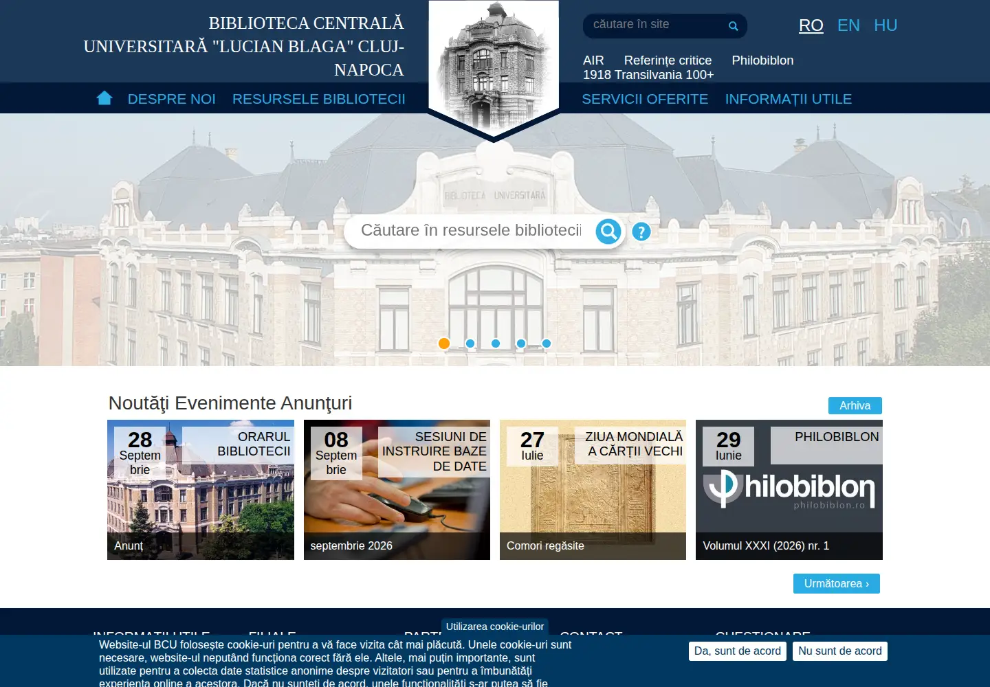 Screenshot of bcucluj.ro