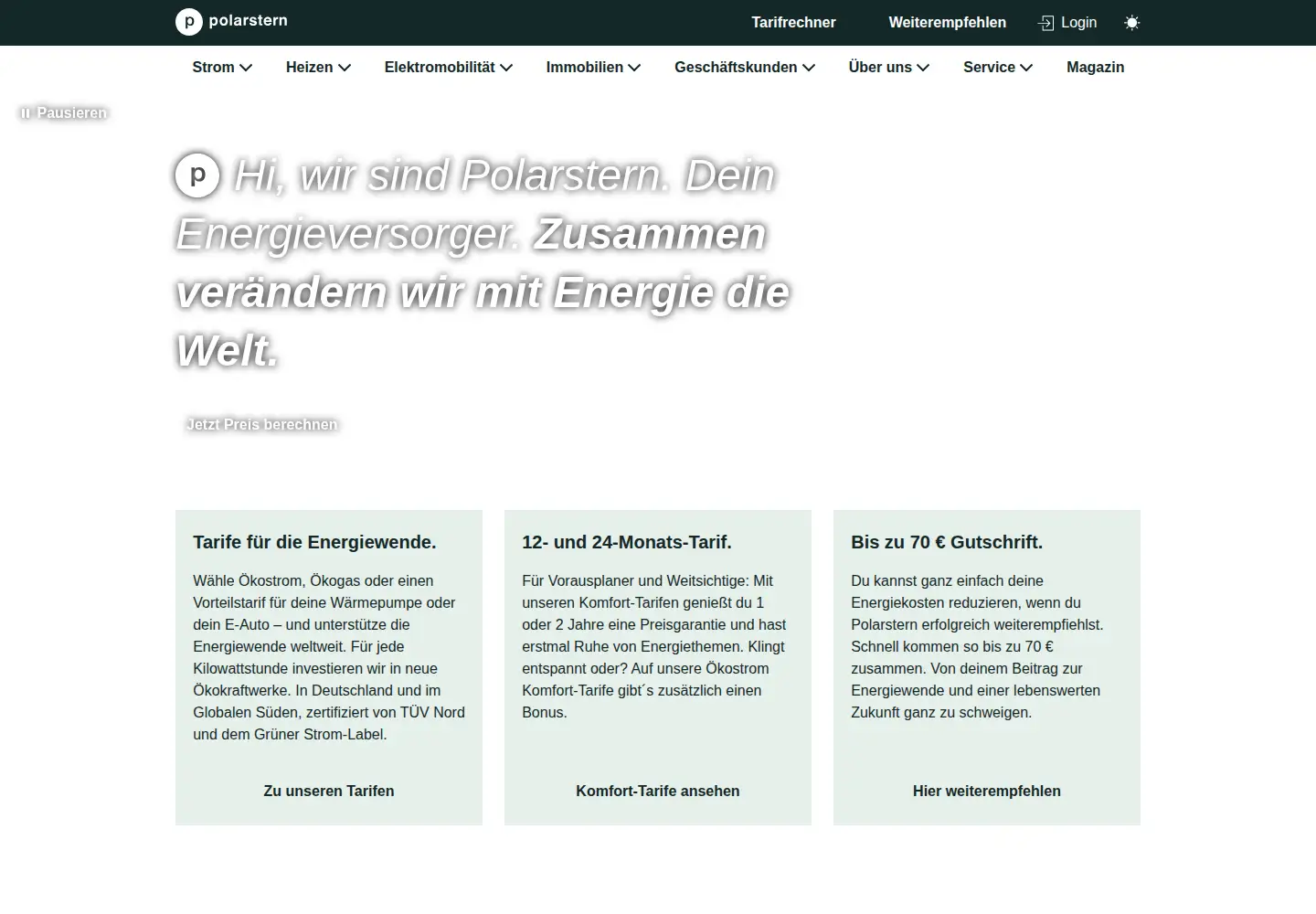 Screenshot of polarstern-energie.de