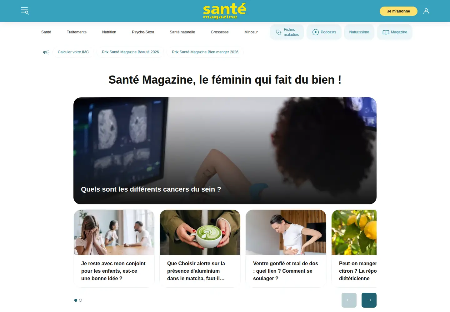 Screenshot of santemagazine.fr