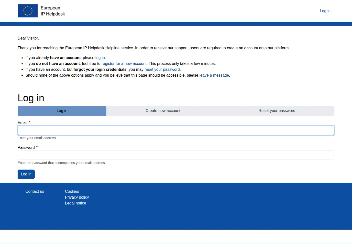Screenshot of iprhelpdesk.eu