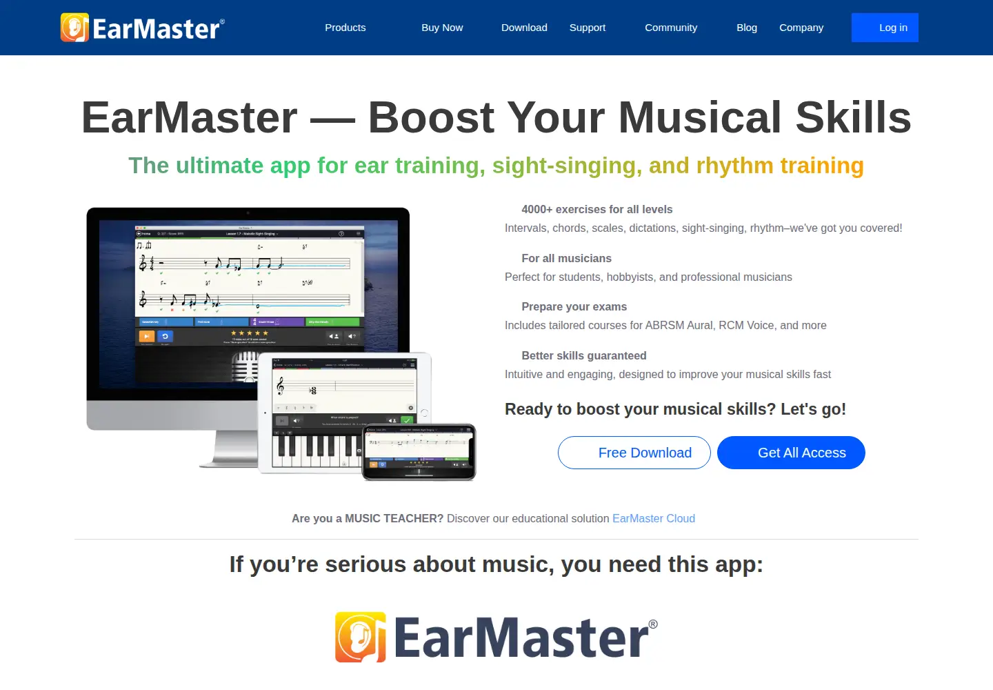 Screenshot of earmaster.com