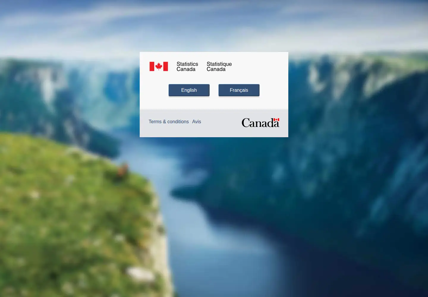 Screenshot of statcan.gc.ca