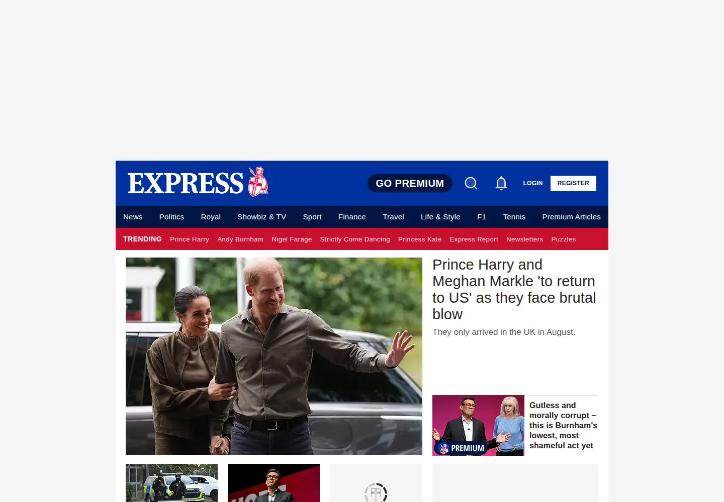 Screenshot of express.co.uk