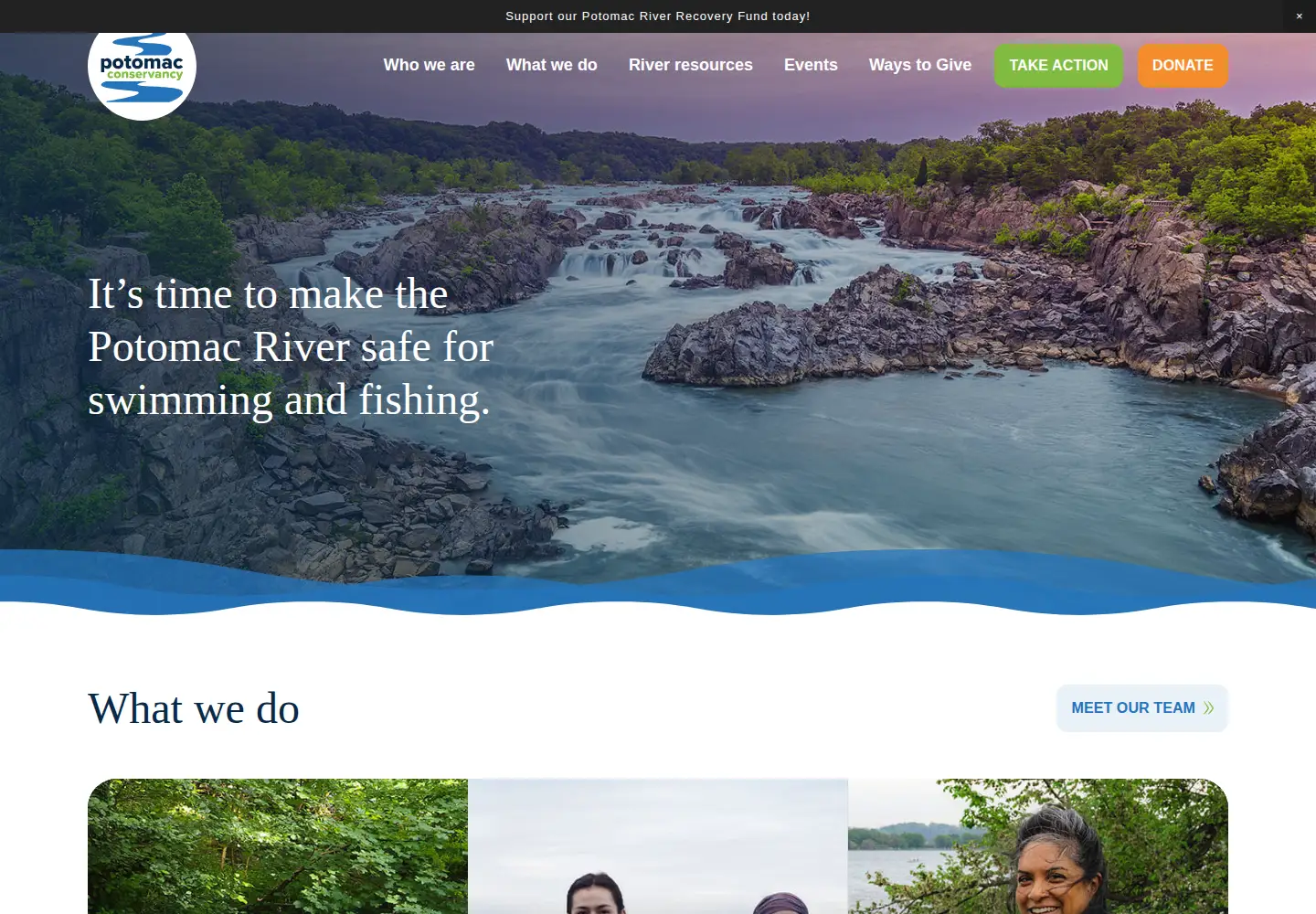 Screenshot of potomac.org