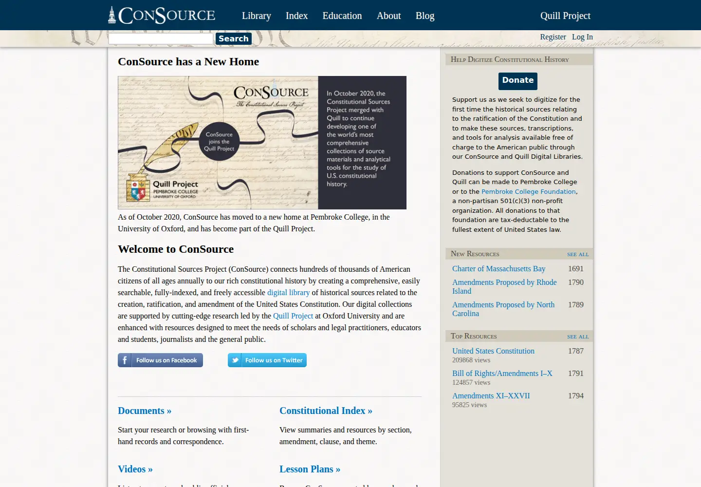 Screenshot of consource.org