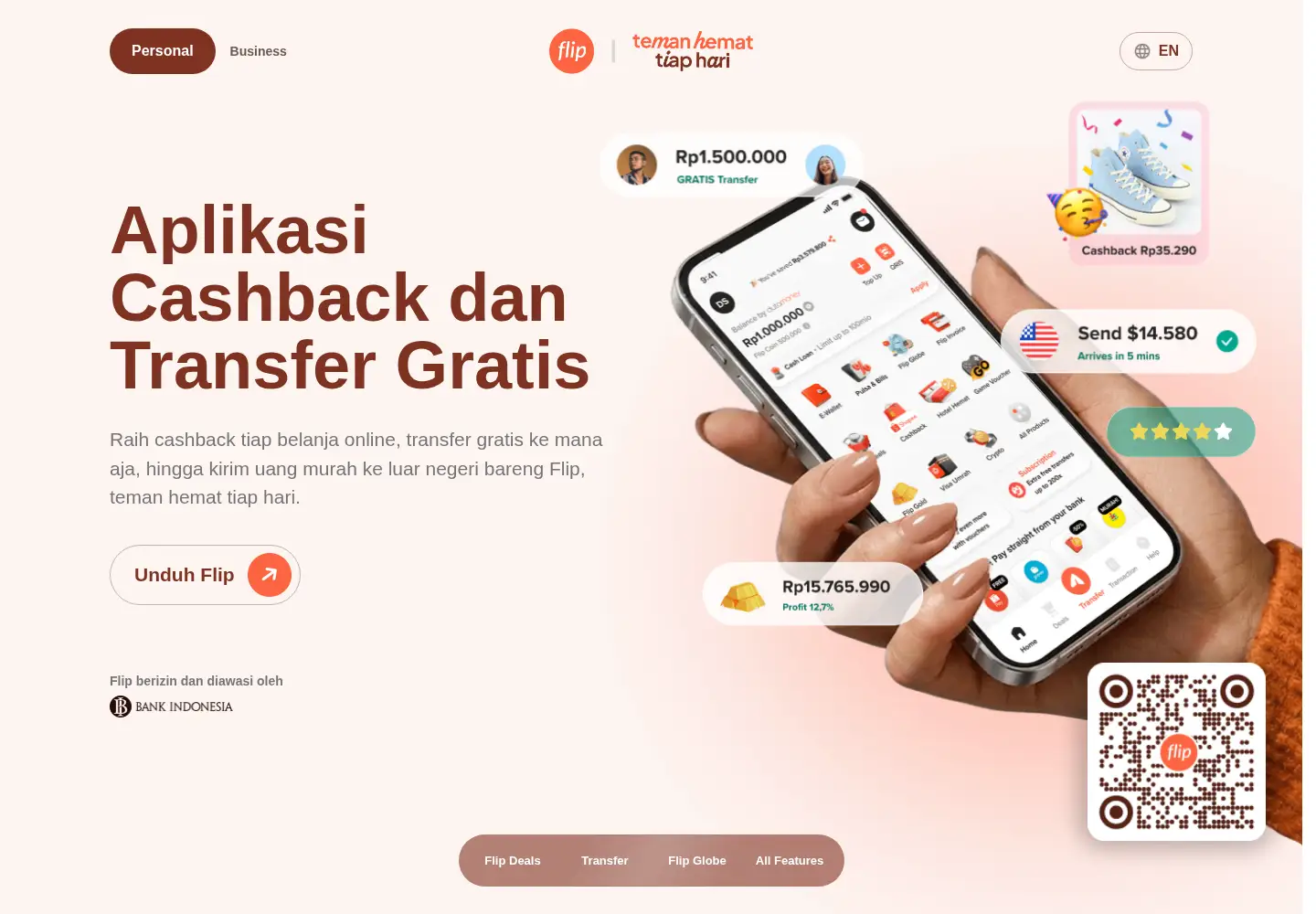 Screenshot of flip.id