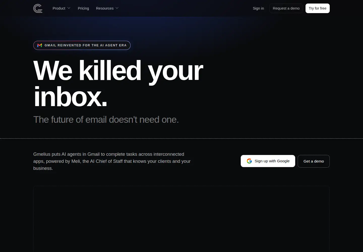 Screenshot of gmelius.com
