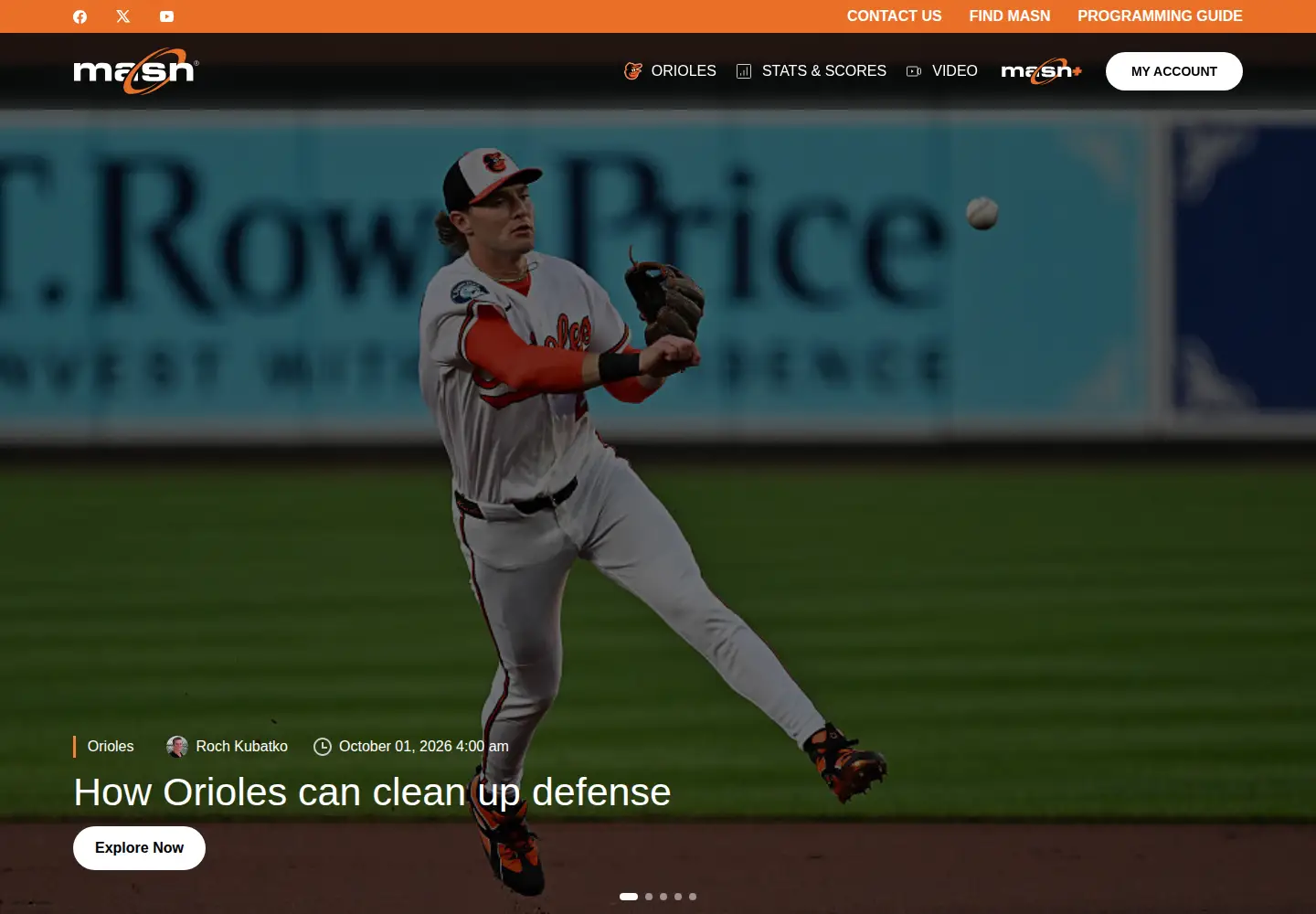 Screenshot of masnsports.com