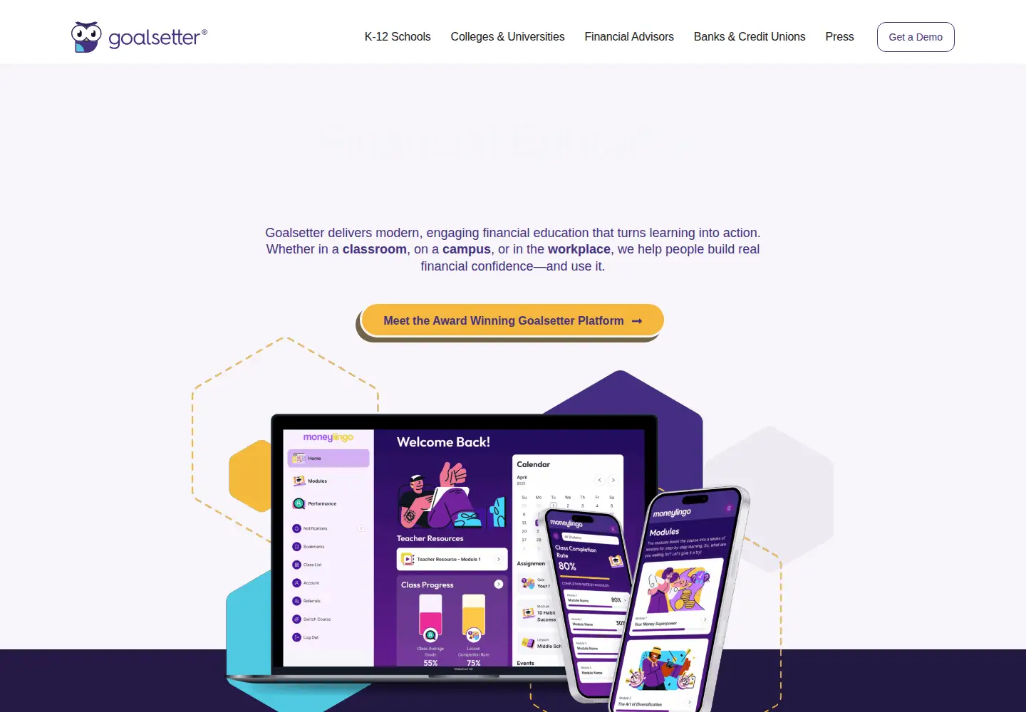 Screenshot of goalsetter.co