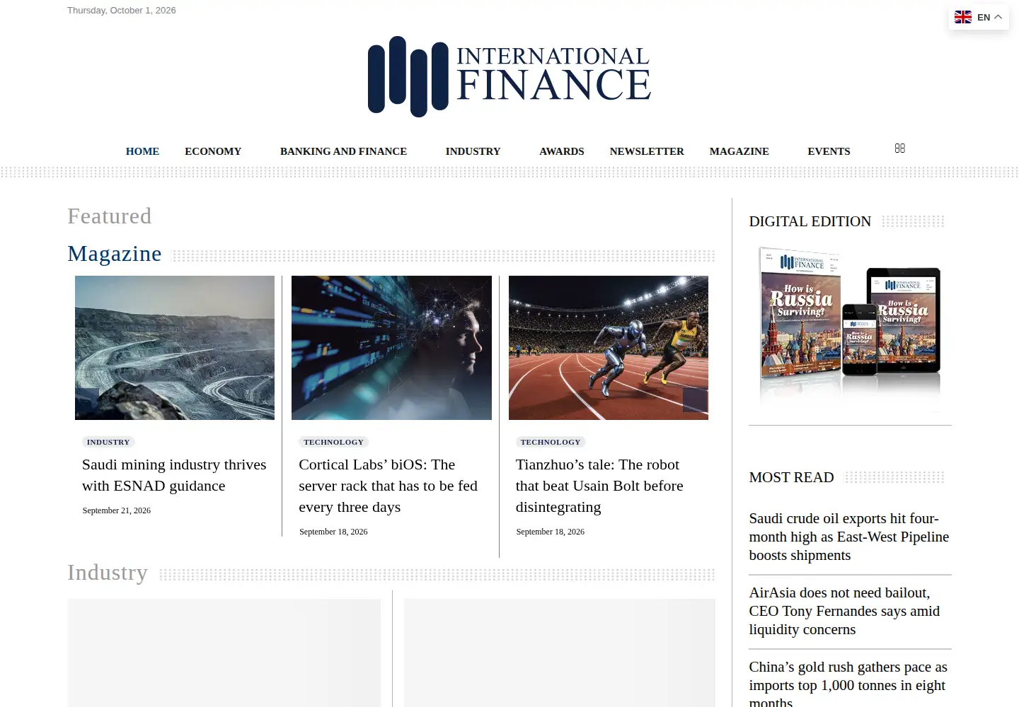 Screenshot of internationalfinance.com
