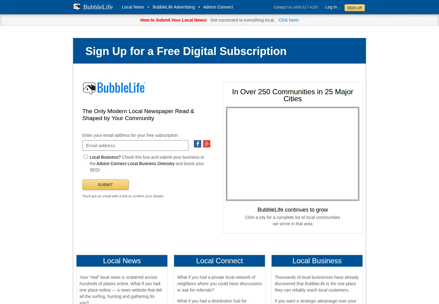 Screenshot of bubblelife.com