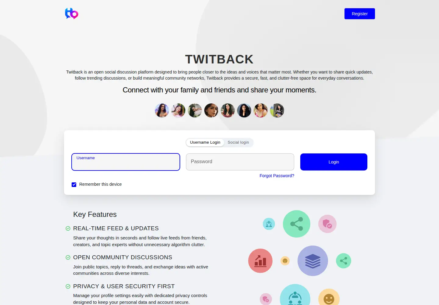 Screenshot of twitback.com