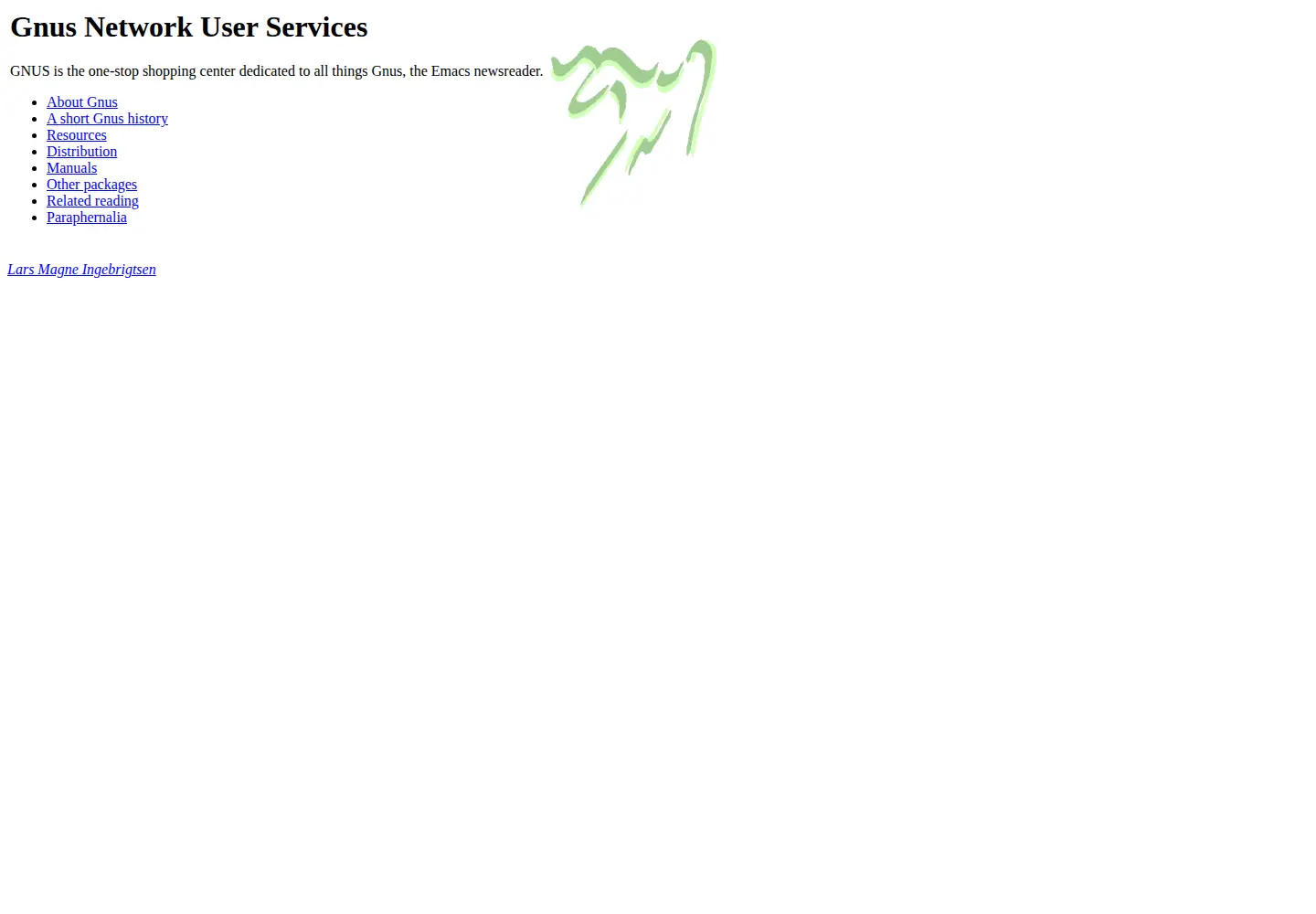 Screenshot of gnus.org