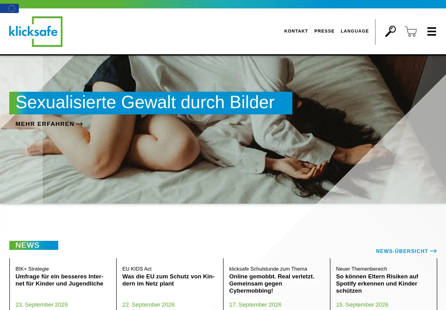 Screenshot of klicksafe.de