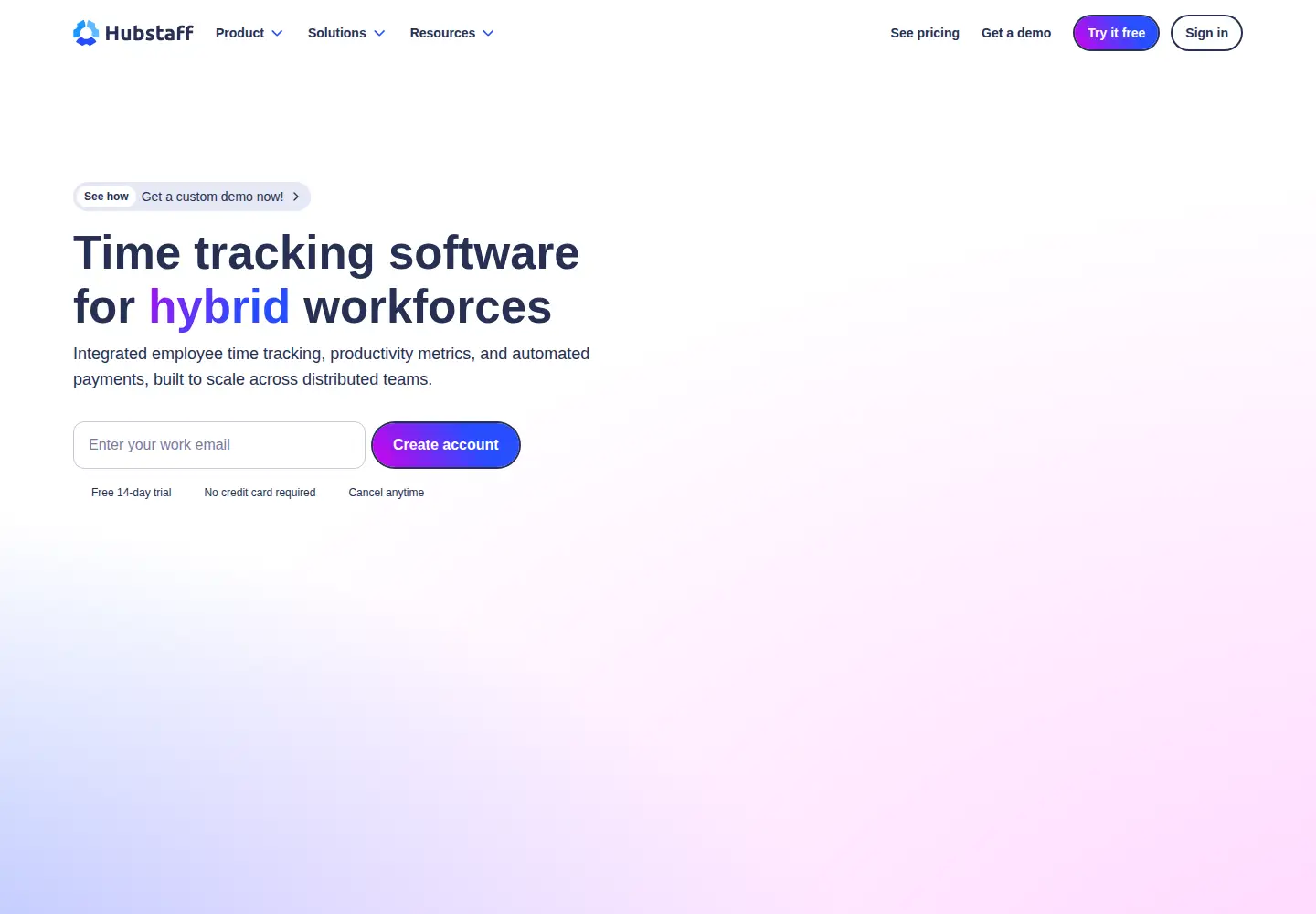 Screenshot of hubstaff.com