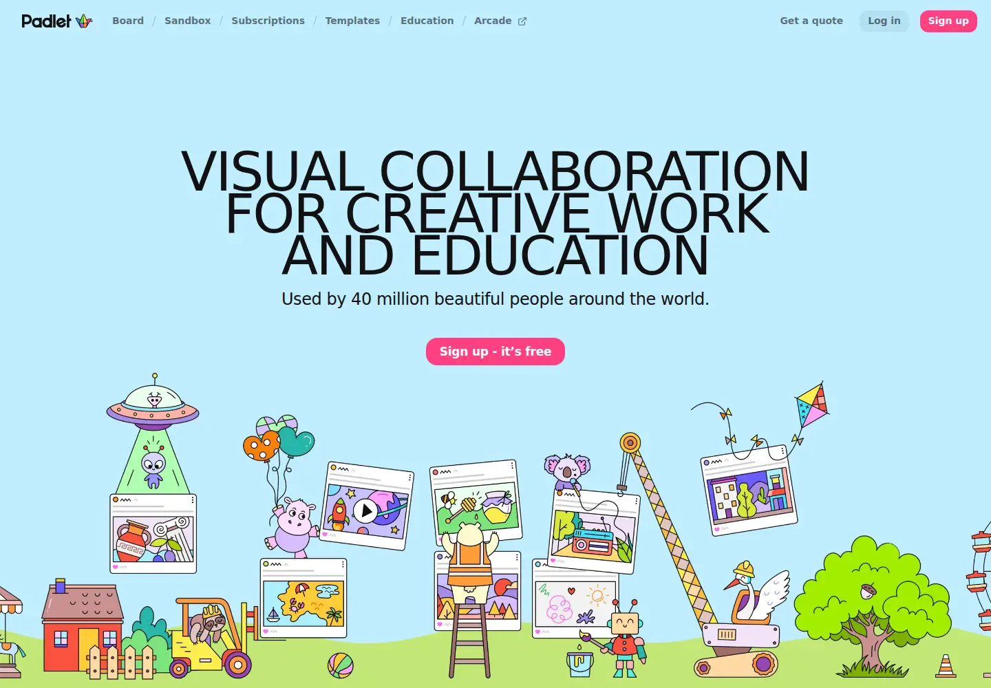 Screenshot of padlet.com