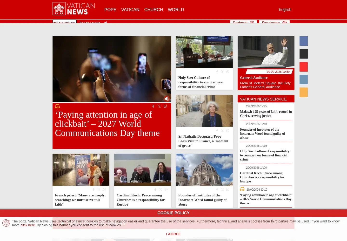 Screenshot of vaticannews.va