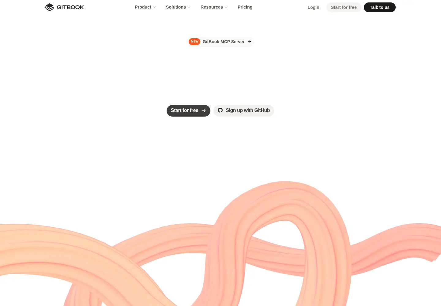 Screenshot of gitbook.com