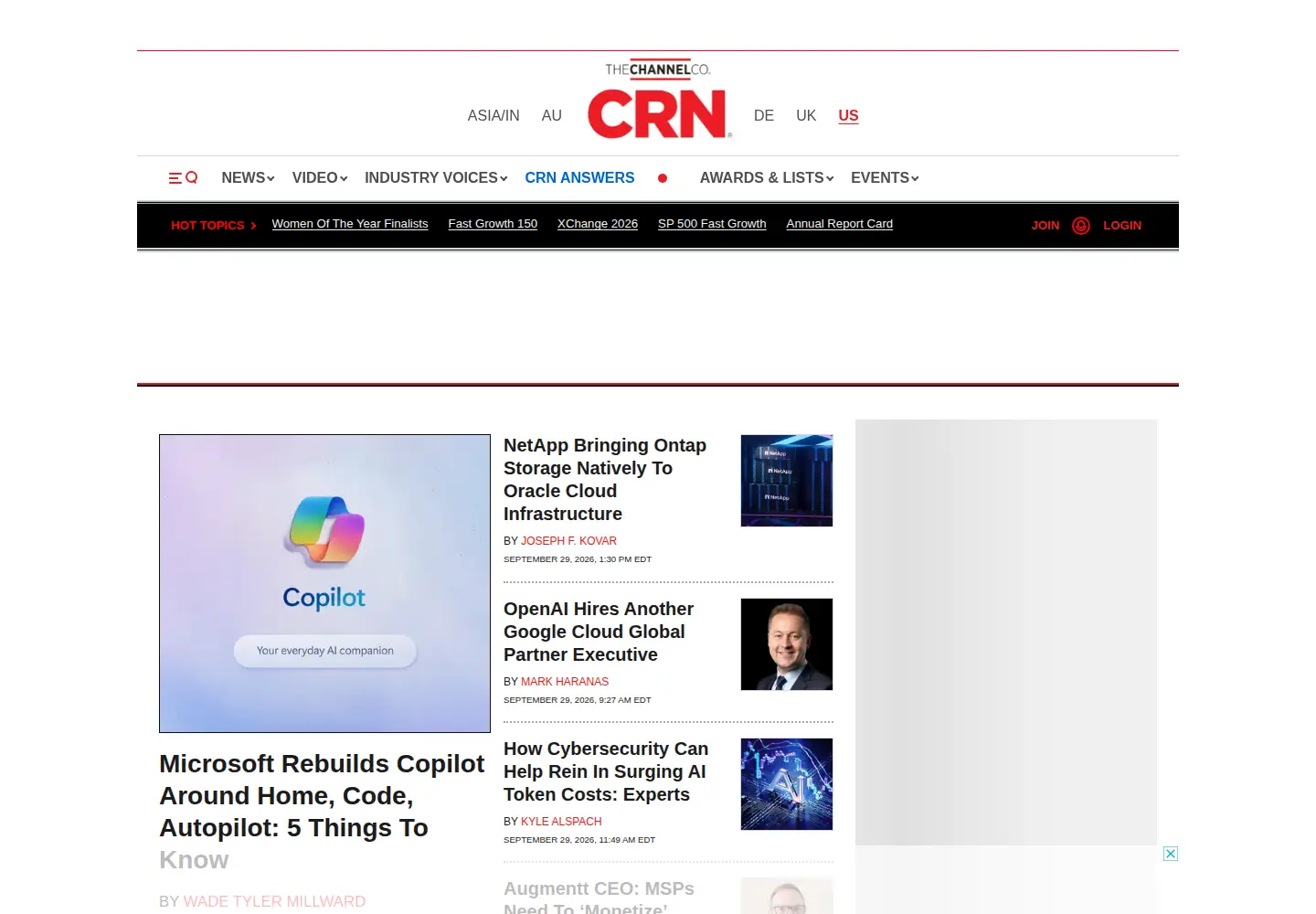 Screenshot of crn.com