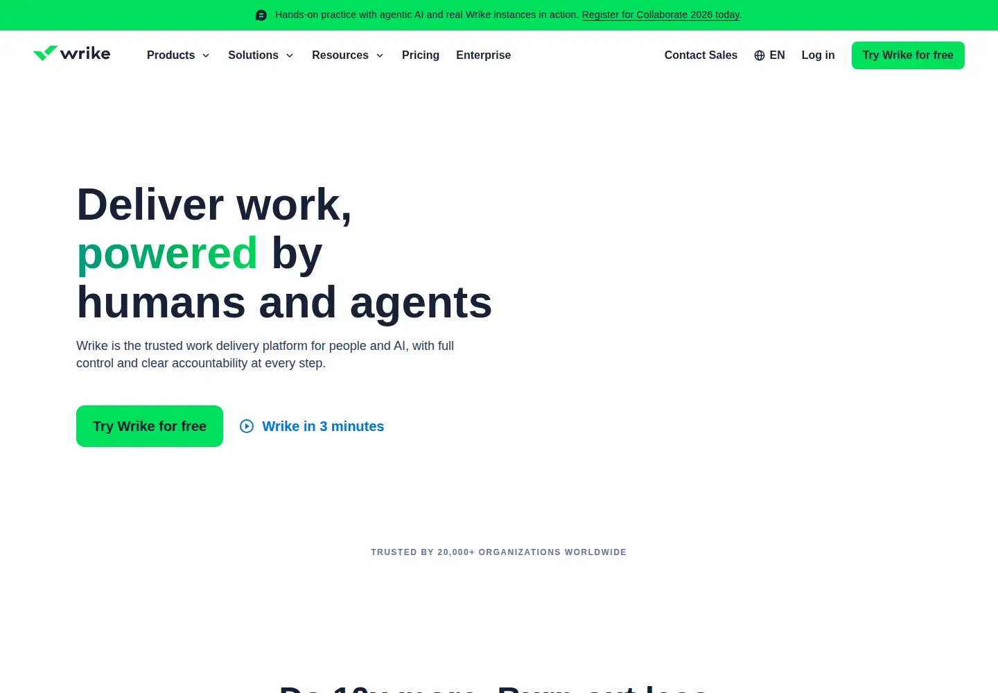 Screenshot of wrike.com
