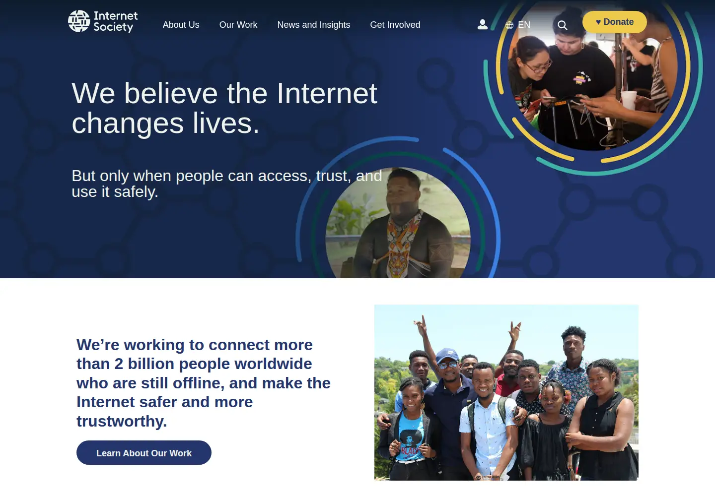 Screenshot of internetsociety.org