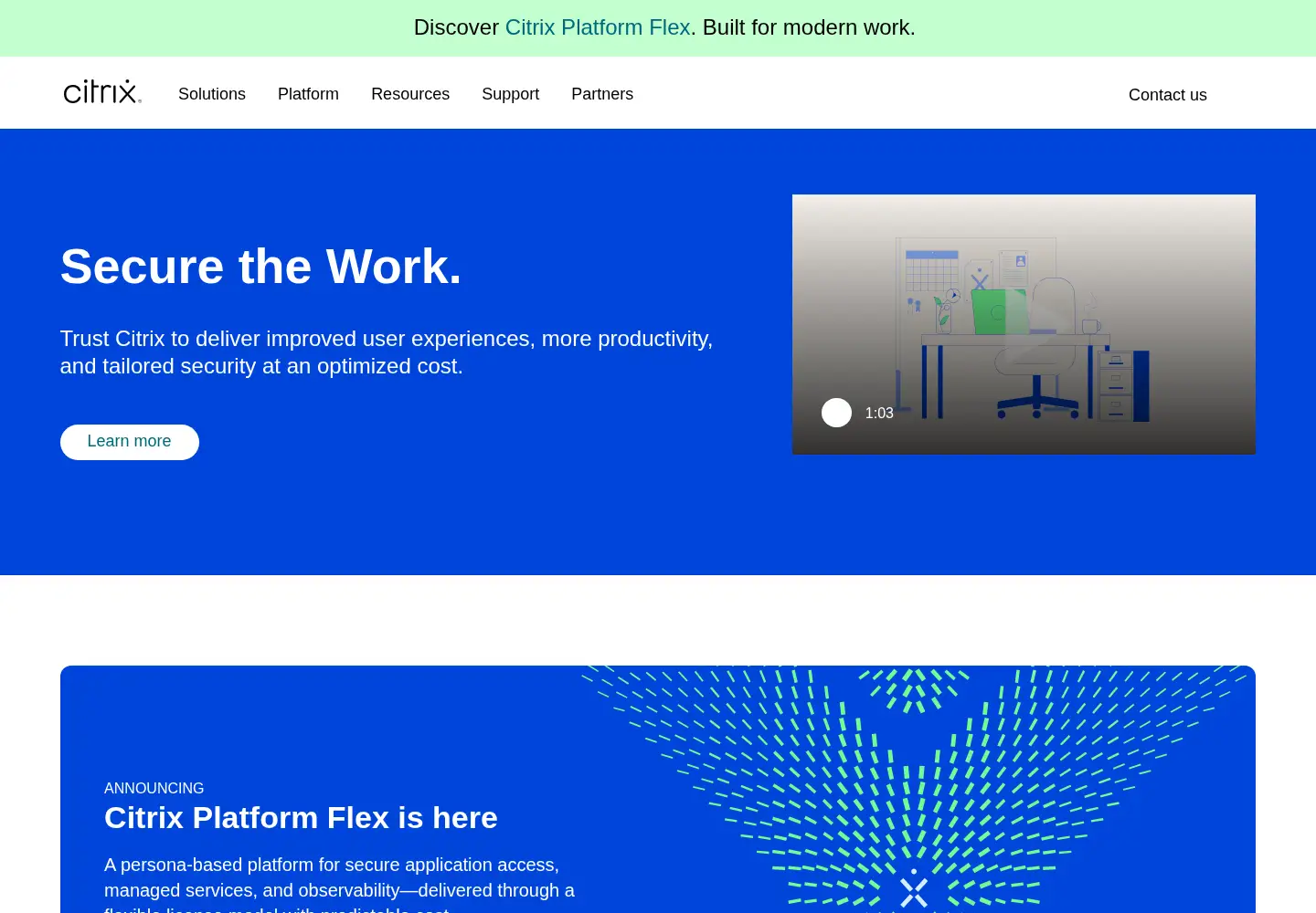 Screenshot of citrix.com