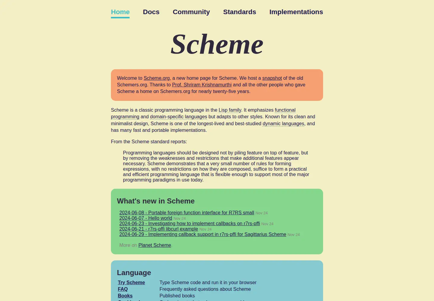 Screenshot of schemers.org