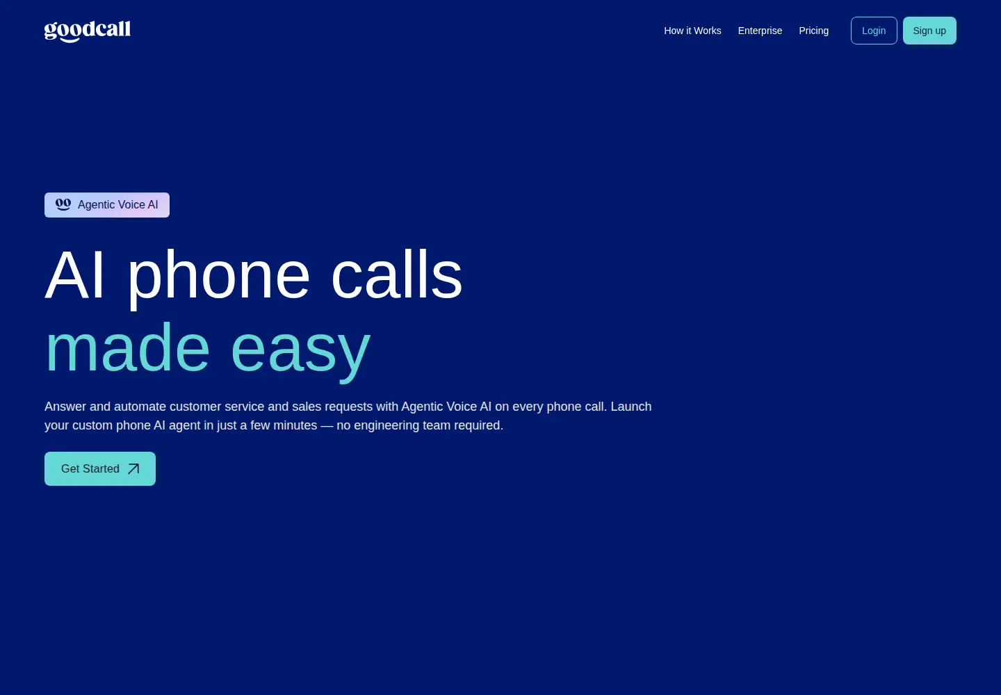 Captured homepage of goodcall.com in the current scan