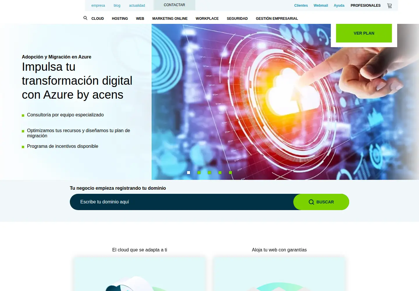 Screenshot of acens.com